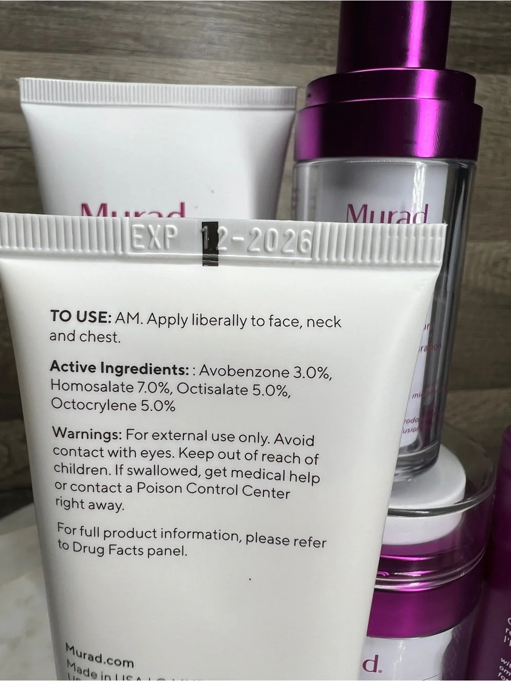 Murad Hydration Sensitive Skin ( Bundle Set of 5 ) Face Wash , SPF 50 ,Oil Drops